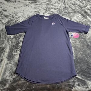 Dallas Cowboys Her Style Quarter Sleeve Dress With Pockets Large Navy Blue NWT